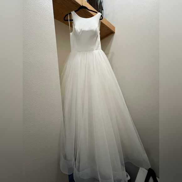 Justin Alexander 55019 Size 12 Wedding Dress Tulle Ball Gown Read Description! - Picture 2 of 8